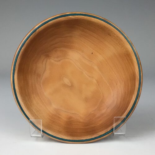 Hand-Turned Curly Maple Dish with Inlay