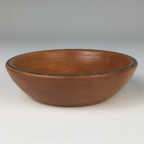 Alternative view of Hand-Turned Curly Maple Dish with Inlay