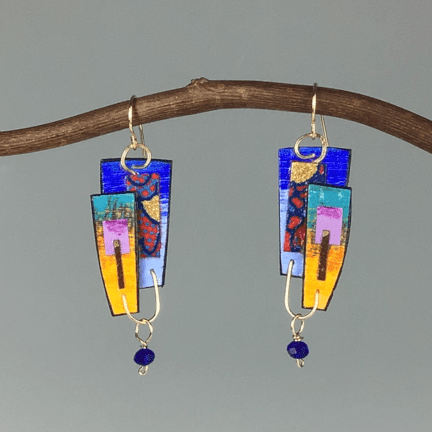Paper Collage Earrings