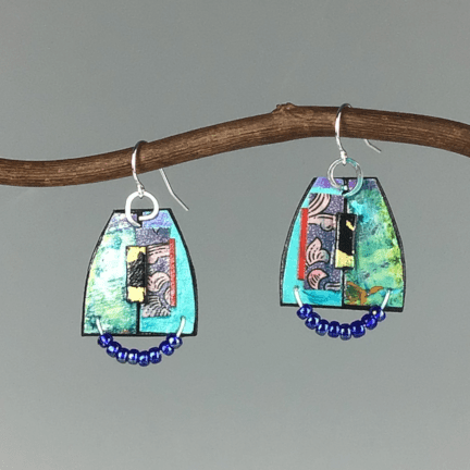 Paper Collage Earrings