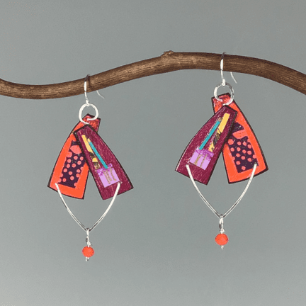 Paper Collage Earrings