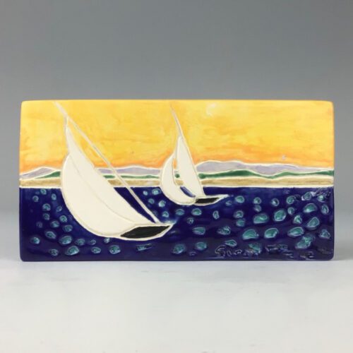 Sailboat Wall Hanging Tile