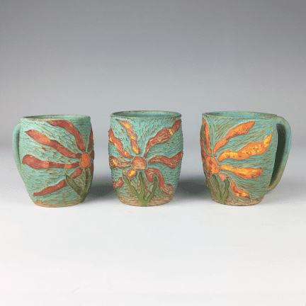 Alternative view of Carved Flower Mug