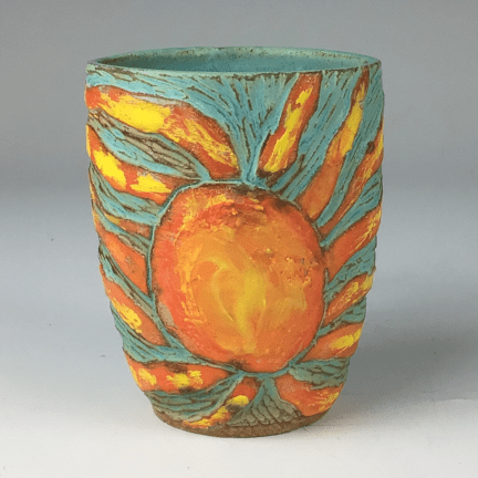 Carved Sun Mug