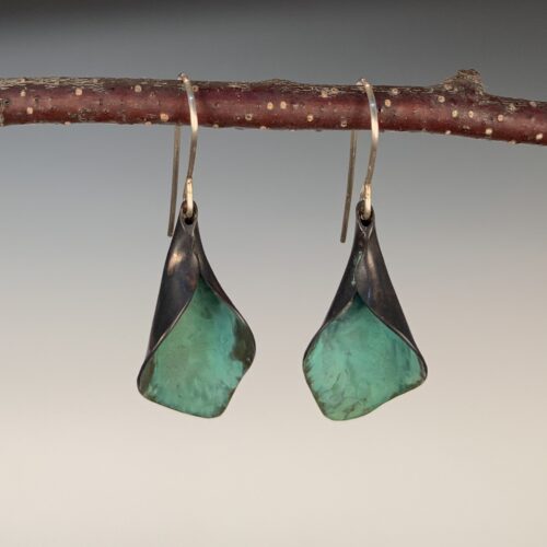 Oxidized Copper Calla Lily Dangles