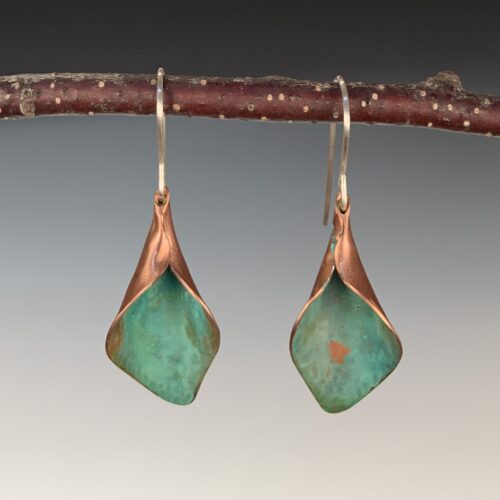 Copper Calla Lily Dangles