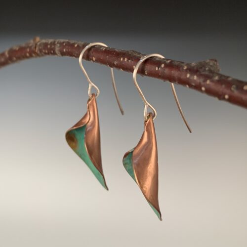 Alternative view of Copper Calla Lily Dangles