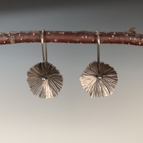 Sterling Silver Mallow Flower Earrings