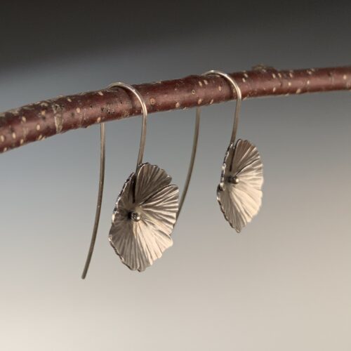 Alternative view of Sterling Silver Mallow Flower Earrings