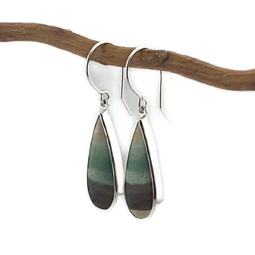 Alternative view of Opalized Wood Earrings