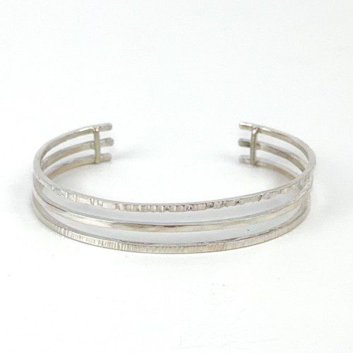 Sterling Silver Triple Cuff