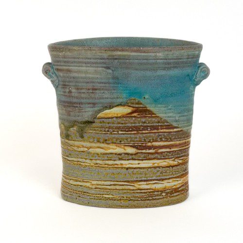 Alternative view of Oval Striated Vase