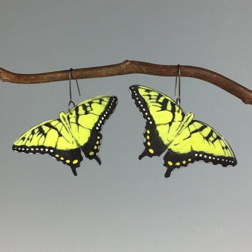 Yellow Swallowtail Butterfly Earrings