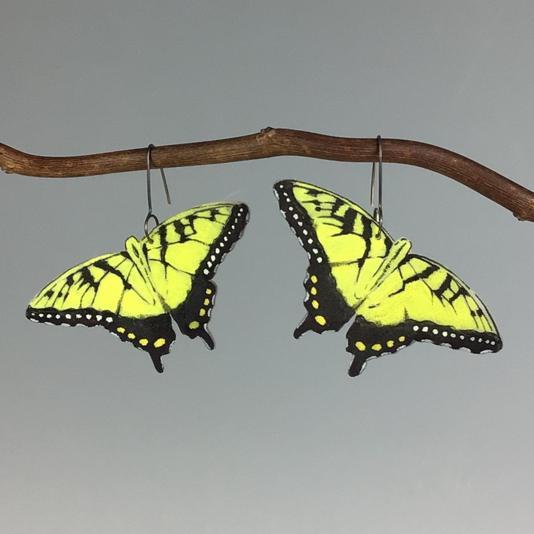 Yellow Swallowtail Butterfly Earrings