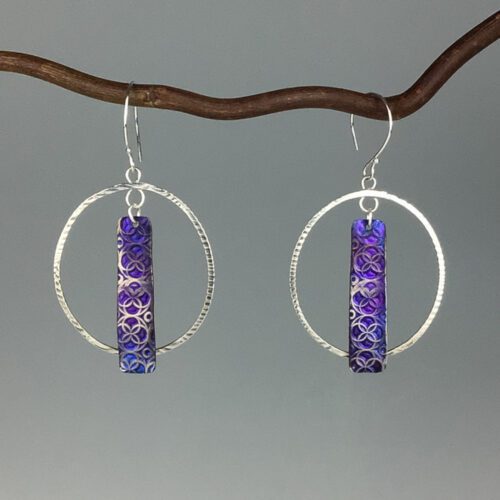 Titanium & Sterling Silver Hoop Earrings