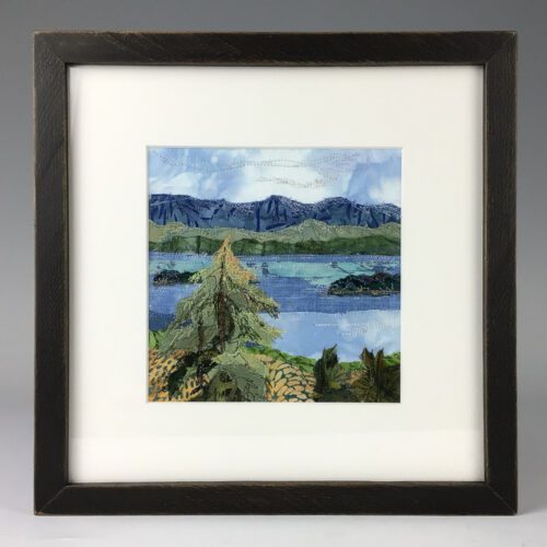 Framed Fiber Collage - View from the Pines