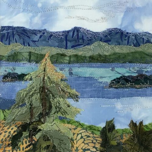 Alternative view of Framed Fiber Collage - View from the Pines
