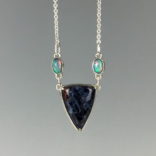 Petrasite Necklace with Opals