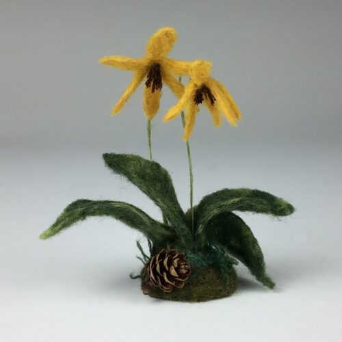 Wool Felted Double Trout Lily