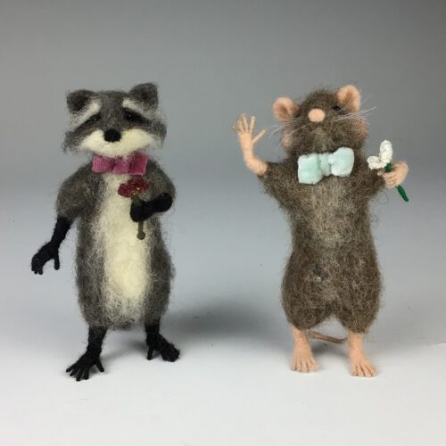 Wool Felted Critter with Flower
