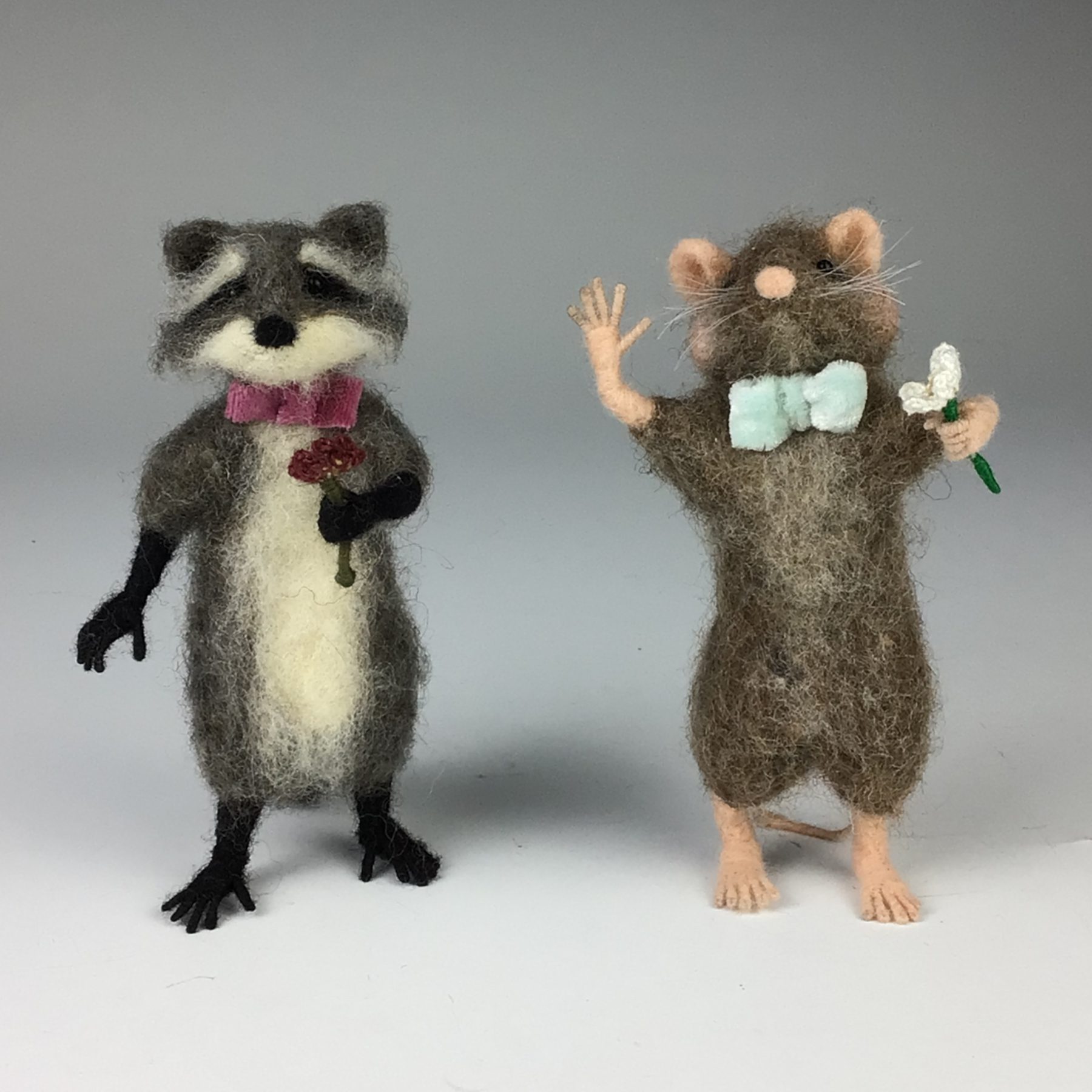 Wool Felted Critter with Flower