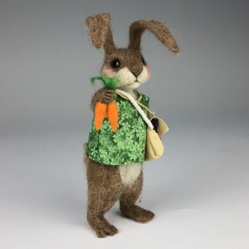 Alternative view of Wool Felted Gardener Bunny
