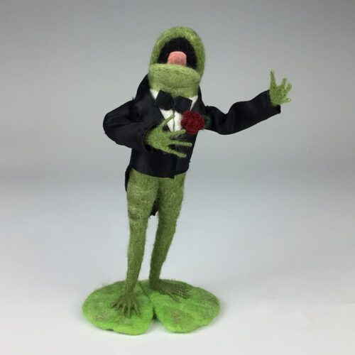 Wool Felted Opera Frog