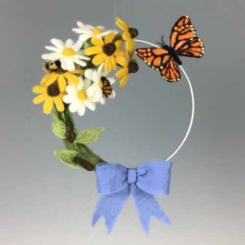 "Protect Pollinators" Hanging Felted Sculpture