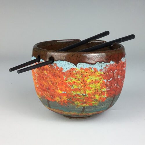 Alternative view of Autumn Trees Rice/Ramen Bowl