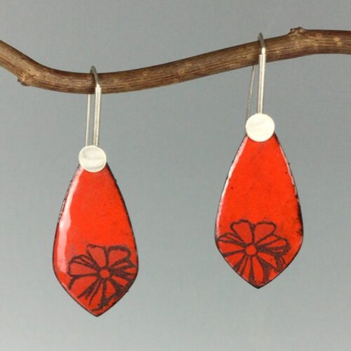 Torch-Fired Enamel Earrings