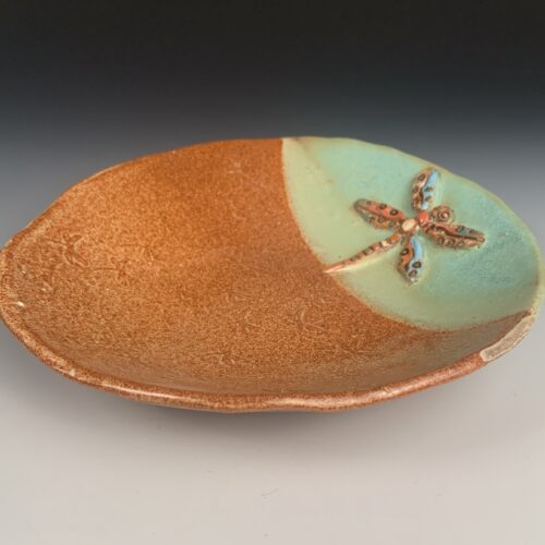 Alternative view of Medium Dish with Dragonfly