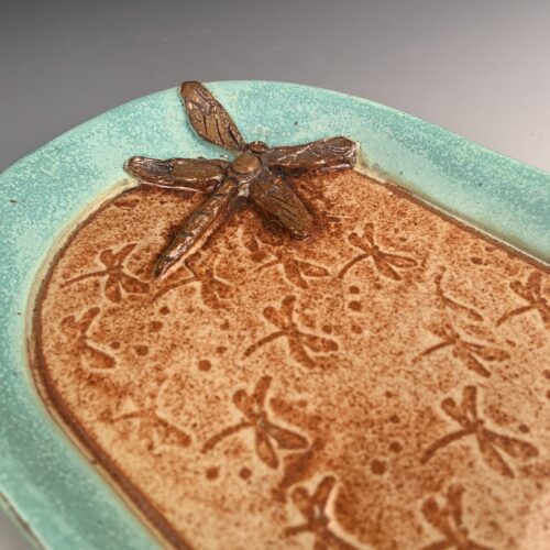 Alternative view of Oval Tray with Dragonfly