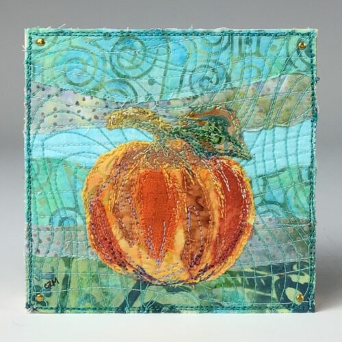 Fabric Collage - Pumpkin