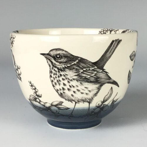 Small Bowl with Hermit Thrush