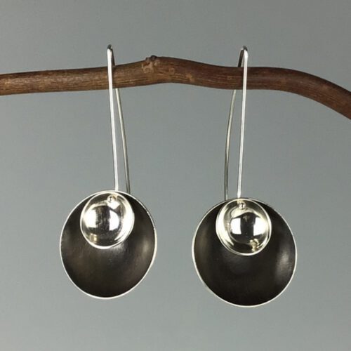 Oxidized Sterling Silver Earrings