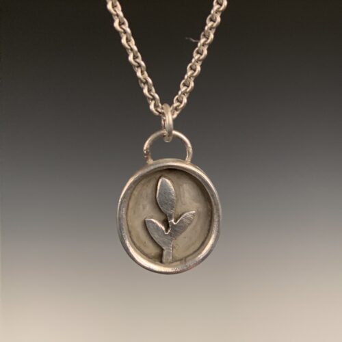 Alternative view of Silver Plant Necklace