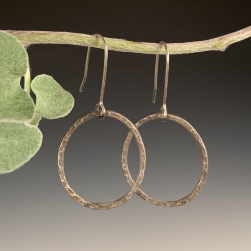 Hammered Oval Hoops
