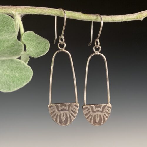 Petite Silver "Relic" Earrings