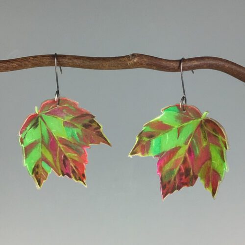 Large Autumn Leaf Earrings