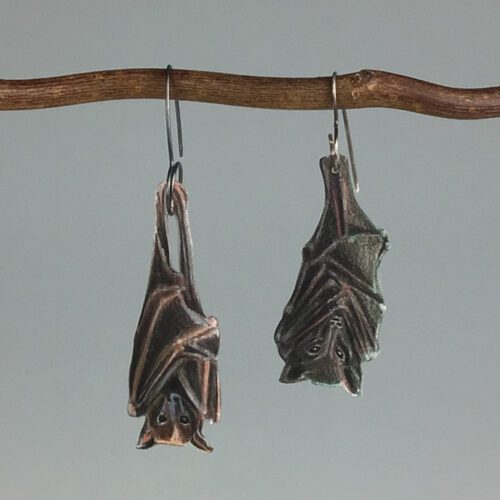Hanging Bat Earrings