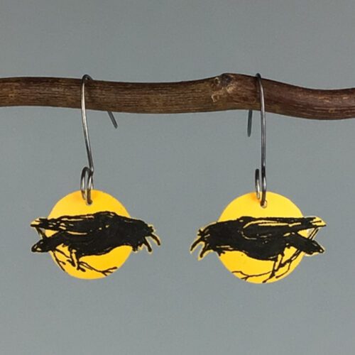 Raven Silhouette Earrings