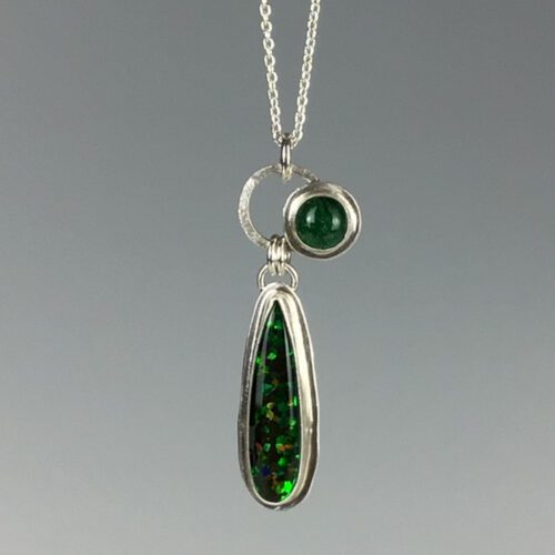 Opal & Emerald Pendant