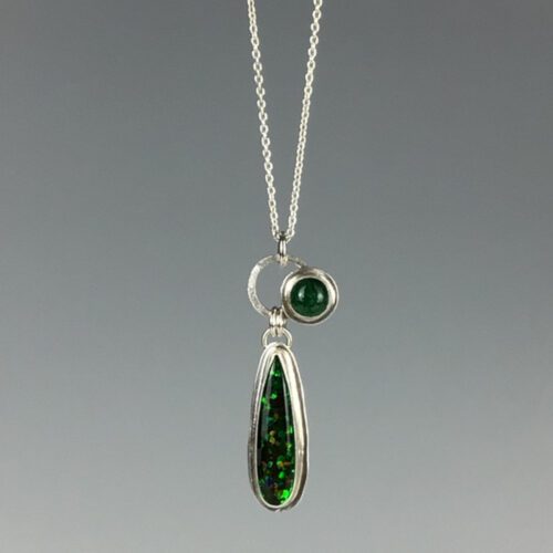 Opal & Emerald Pendant - Image 2