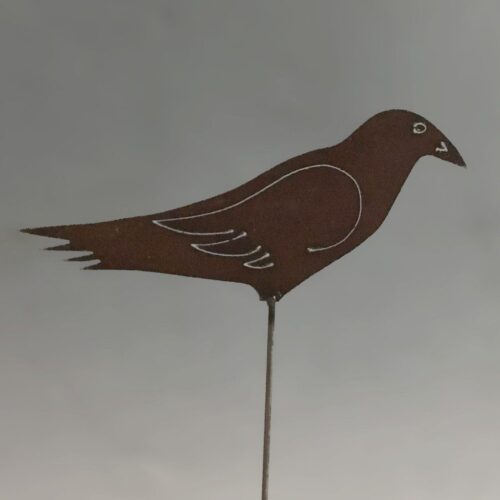 Rusty Crow Garden Marker