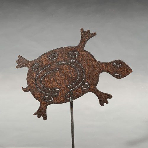 Rusty Turtle Garden Marker