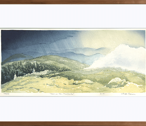 Alternative view of “Storm on Mt. Moosilauke" Woodblock Print