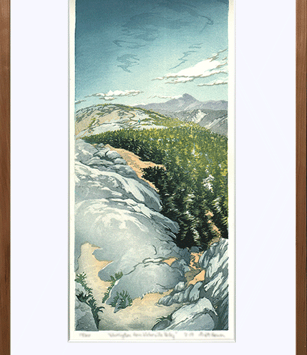 Alternative view of “Mt. Washington from Little Haystack" Woodblock Print