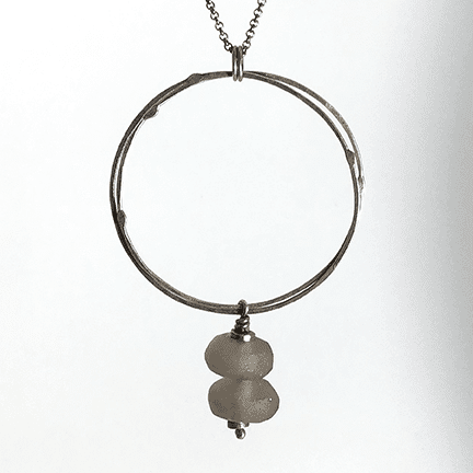 Silver and Glass Necklace