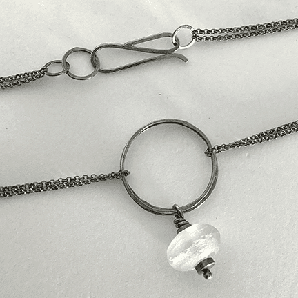 Alternative view of Sterling Silver and Glass Necklace