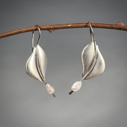Curved Leaf Earrings
